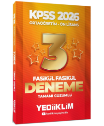 2026 Kpss Ortaöğretim-Önlisans Genel Yetenek Genel Kültür Tamamı Çözümlü 3 Yıldız Fasikül Deneme Yediiklim Yayınları