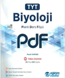 TYT Biyoloji Planlı Ders Föyü PDF Eğitim Vadisi Yayınları