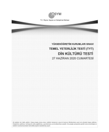 DİN KÜLTÜRÜ SON 11 YIL ÇIKMIŞ SORULAR (TYT) (2020 DAHİL)