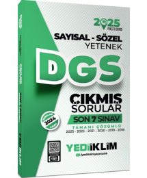 2025 DGS Sayısal Sözel Yetenek Tamamı Çözümlü Son 7 Sınav Çıkmış Sorular Yediiklim Yayınları
