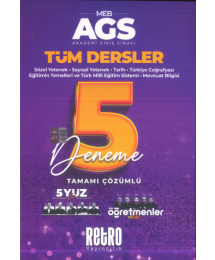 2025 MEB AGS Tüm Dersler Tamamı Çözümlü 5 Deneme Retro Yayıncılık