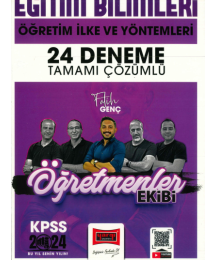 ÖĞRETİM İLKE VE YÖNTEMLERİ 24 DENEME TAMAMI ÇÖZÜMLÜ (ÖĞRETMENLER EKİBİ)