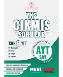 YKS Çıkmış Sorular AYT Sayısal Son 8 Yıl (2018-205) MEB OGM