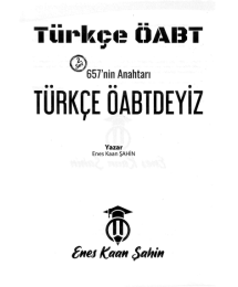 657'NİN ANAHTARI TÜRKÇE ÖABTDEYİZ Enes Kaan Şahin