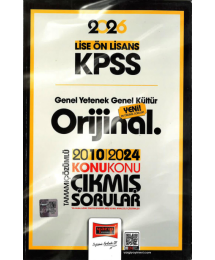 2026 KPSS Lise Ortaöğretim Ön Lisans Orijinal Çıkmış Sorular 2010-2024 Konu Konu Çözümlü Yargı Yayınları