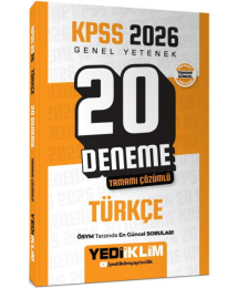 2026 KPSS Genel Yetenek Türkçe Tamamı Çözümlü 20 Deneme Yediiklim Yayınları