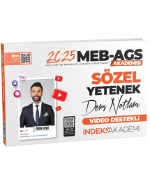 2025 MEB AGS Sözel Yetenek Video Ders Notları İndeks Akademi Yayıncılık