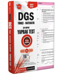2025 DGS Çek Kopart Yaprak Test Pegem Yayınları