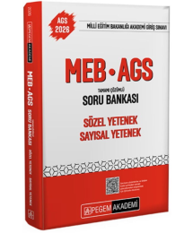 2026 MEB-AGS Soru Bankası Tamamı Çözümlü Sözel Yetenek Sayısal Yetenek Pegem Akademi Yayıncılık