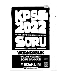 2022 KPSS GY GK VATANDAŞLIK Soru Bankası MODÜLER