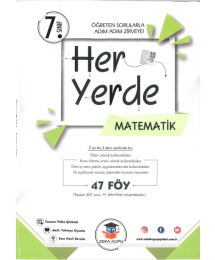 7. Sınıf Her Yerde Matematik Soru Bankası Zeka Küpü Yayınları