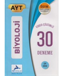 AYT Biyoloji Video Çözümlü 30 Deneme PRF Paraf Yayınları