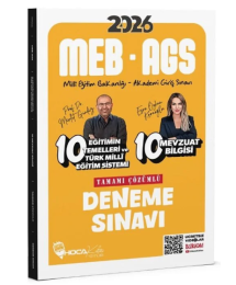 2026 MEB AGS Eğitimin Temelleri ve Türk Milli Eğitim Sistemi Mevzuat Bilgisi 10-10 Deneme Hoca Kafası