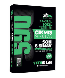 2024 DGS Sayısal Sözel Yetenek Tamamı Çözümlü Son 6 Sınav Çıkmış Sorular (2018-2023)