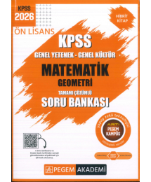 Ön Lisans KPSS Matematik-Geometri Tamamı Çözümlü Soru Bankası Pegem Akademi