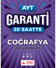 AYT Garanti 20 Saatte Coğrafya Soru Bankası Paraf Akademi