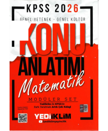 MATEMATİK Yediiklim 2026 KPSS Genel Yetenek Genel Kültür Konu Anlatımı Modüler Yediiklim Yayınları