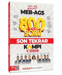 2025 MEB-AGS Tüm Dersler Son Tekrar Kampı 800 Soru Bankası Youtube Video Çözümlü İndeks Akademi Yayıncılık