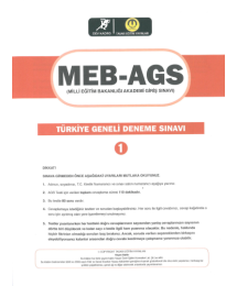 2025 MEB AGS TÜRKİYE GENELİ DENEME SINAVLARI TASARI DEV KADRO 1-2-3 DENEMELER (CEVAP ANAHTARLI)