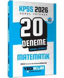 2026 KPSS Genel Yetenek Matematik Tamamı Çözümlü 20 Deneme Yediiklim Yayınları