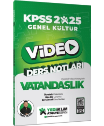 2025 KPSS Genel Kültür Vatandaşlık Video Ders Notları Yediiklim Yayınları