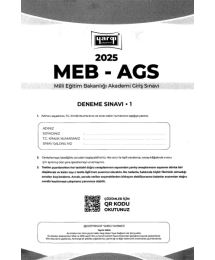 2025 MEB AGS TÜRKİYE GENELİ DENEME SINAVLARI YARGI YAYINLARI 1-2-3 DENEMELER (TAMAMI ÇÖZÜMLÜ)