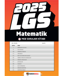 2025 LGS Matematik Meb Soruları Kitabı Kerim Hoca