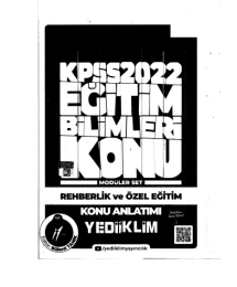 2022 KPSS Rehberlik ve Özel Eğitim Konu Anlatımı Modüler Set
