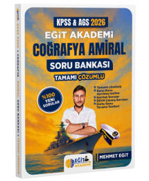 2026 MEB AGS KPSS Coğrafya Amiral Soru Bankası Tamamı Çözümlü Eğit Akademi