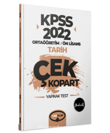 KPSS Ortaöğretim Ön Lisans Genel Yetenek Genel Kültür Tarih Çek Kopart Yaprak Test
