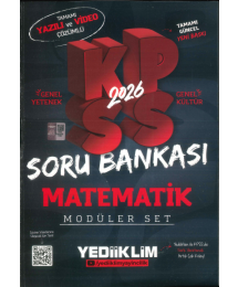 MATEMATİK 2026 KPSS Genel Yetenek Genel Kültür Hem Yazılı Hem Video Çözümlü Soru Bankası Modüler Yediiklim Yayınları