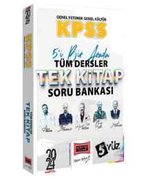 2024 KPSS Lisans GK-GY 5Yüz Ekibi Tüm Dersler Tek Kitap Soru Bankası