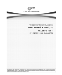 FELSEFE SON 11 YIL ÇIKMIŞ SORULAR (TYT) (2020 DAHİL)