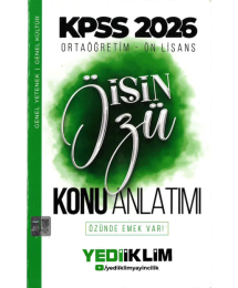 2026 Kpss Ortaöğretim-Önlisans İşin Özü Tek Kitap Tamamı Renkli Konu Anlatımı Yediiklim Yayınları