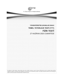 FİZİK SON 11 YIL ÇIKMIŞ SORULAR (TYT) (2020 DAHİL)