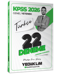 2026 KPSS Genel Yetenek Türkçe Tamamı Çözümlü 22 Deneme Sınavı Yediiklim Yayınları