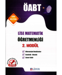 LİSE MATEMATİKÖĞRETMENLİĞİ 2. MODÜL (DİFERANSİYEL DENKLEMLER- İSTATİSTİK OLASILIK- LİNEER CEBİR ) KONU ANLATIM