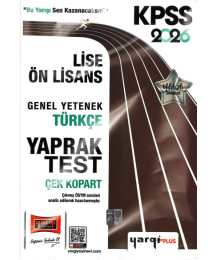2026 KPSS Lise Ön Lisans Genel Yetenek Türkçe Çek Kopart Yaprak Test Yargı Yayınları