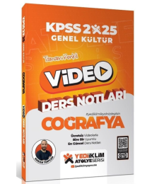 2025 KPSS Atölye Genel Kültür Coğrafya Video Ders Notları Yediiklim Yayınları