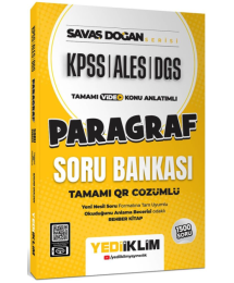 KPSS ALES DGS Savaş Doğan Serisi Paragraf Tamamı Video Konu Anlatımlı ve Tamamı QR Çözümlü Soru Bankası Yediiklim Yayınları