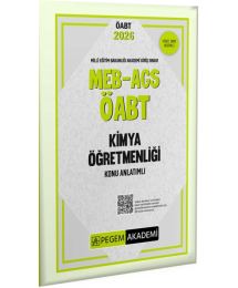 MEB-AGS-ÖABT Kimya Öğretmenliği Konu Anlatımlı Pegem Akademi Yayıncılık