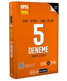 2026 KPSS Genel Yetenek Genel Kültür Tamamı Çözümlü 5 Deneme Pegem Akademi Yayıncılık