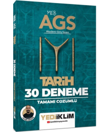 2025 MEB AGS KAYI Tarih Tamamı Çözümlü 30 Deneme Yediiklim Yayınları