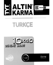 TYT Türkçe Tamamı Video Çözümlü 10x40 Deneme Sınavı