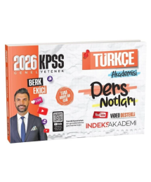 2026 KPSS Türkçe Akademisi Video Ders Notları Berk Ekici İndeks Akademi Yayıncılık