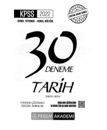 30LU TARİH ÇÖZÜMLÜ DENEME