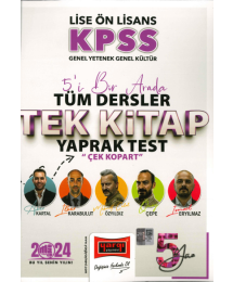 5'İ 1 ARADA TÜM DERSLER TEK KİTAP YAPRAK TEST (5YÜZ)