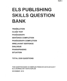 ELS Publishing Skills Question Bank