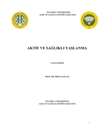 Aktif ve Sağlıklı Yaşlanma