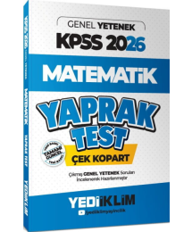 2026 KPSS Genel Yetenek Matematik Çek Kopart Yaprak Test Yediiklim Yayınları